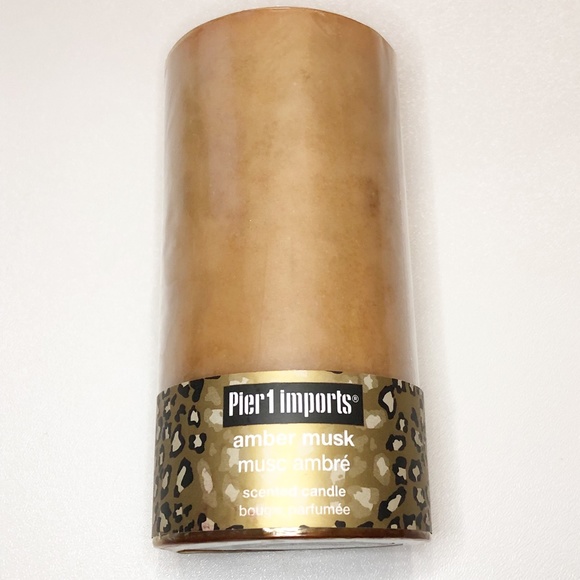 Pier 1 Accents Last One Pier Amber Musk Scented Pillar Candle 6x3